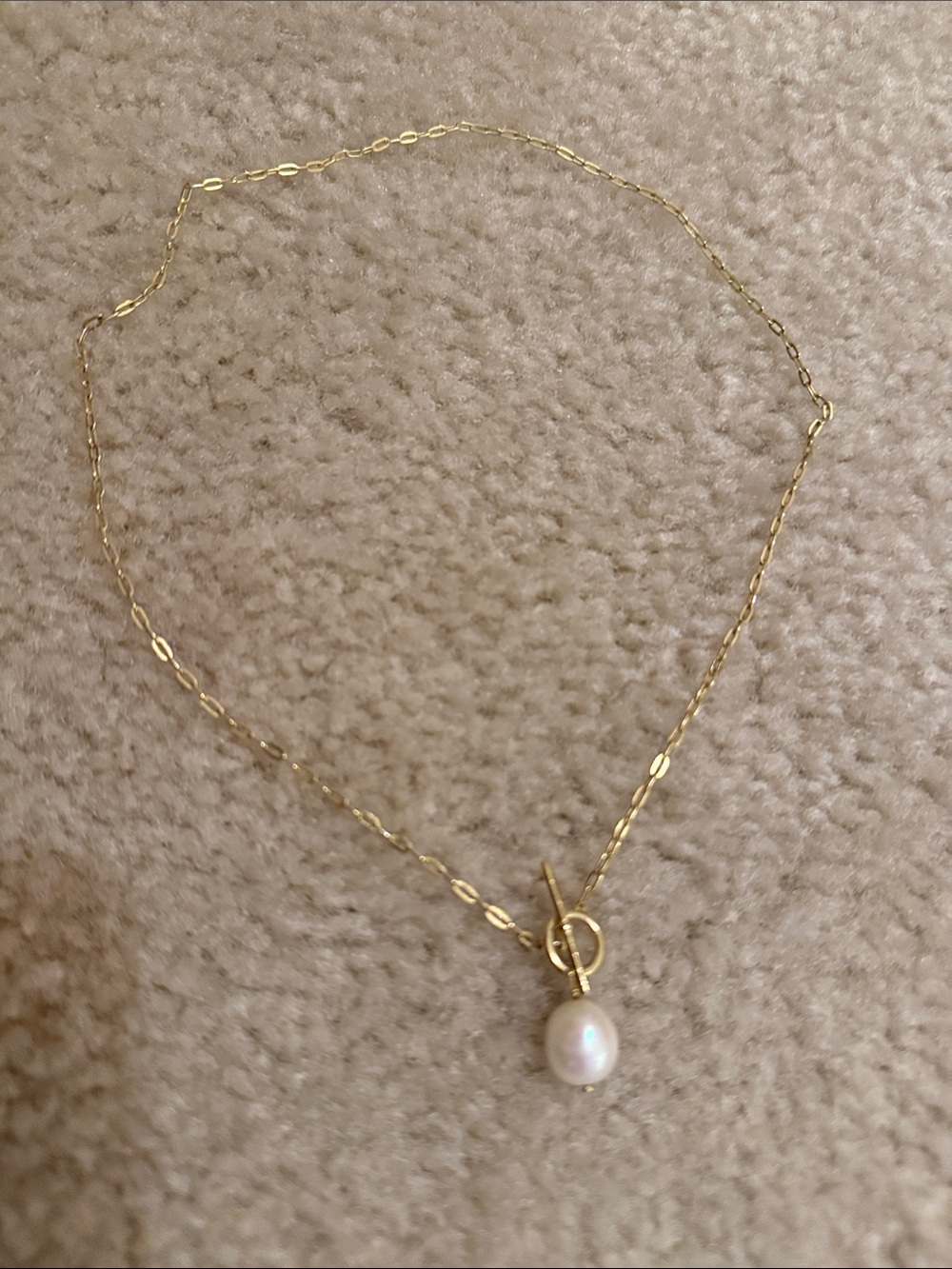 Gold-Tone Pearl Pendant Necklace for Women - Picture 3 of 3